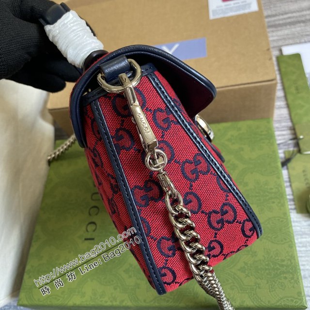 Gucci新款包包 古馳GGMarmont系列手提包 背面配以心形圖案 Gucci鏈條單肩斜挎包 583571  ydg3251